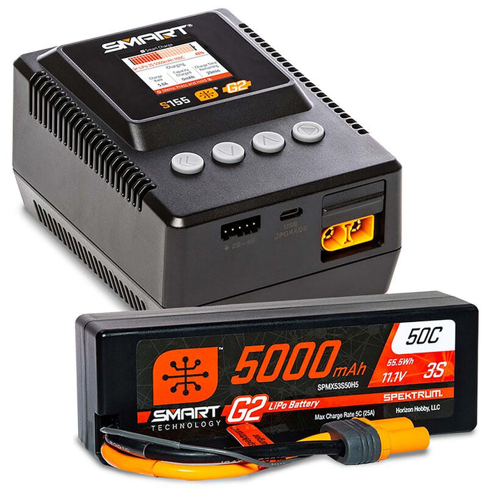 Spektrum Smart Powerstage Bundle: 5000mAh 3S LiPo Battery & S155 Charger - SPMXPSS300