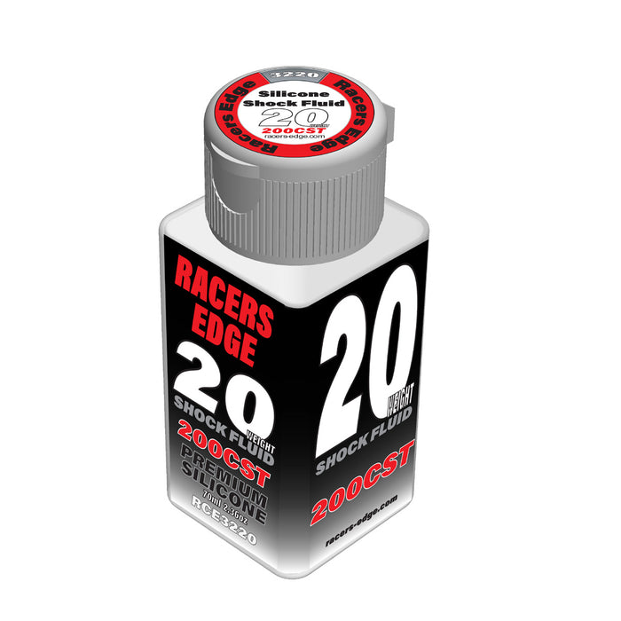 Racers Edge 20 Weight, 200cSt, 70ml 2.36oz Pure Silicone Shock Oil - RCE3220