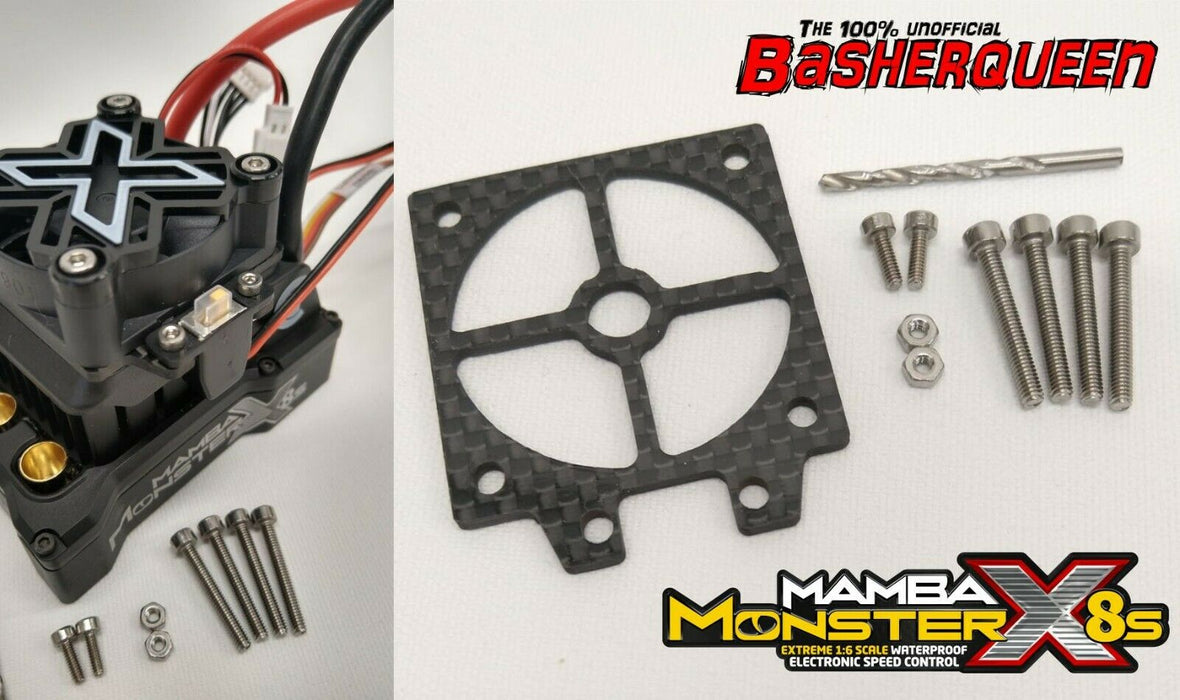 Basherqueen Carbon Fiber Switch Mount Castle Mamba Monster X 8S - BQNACCMX8
