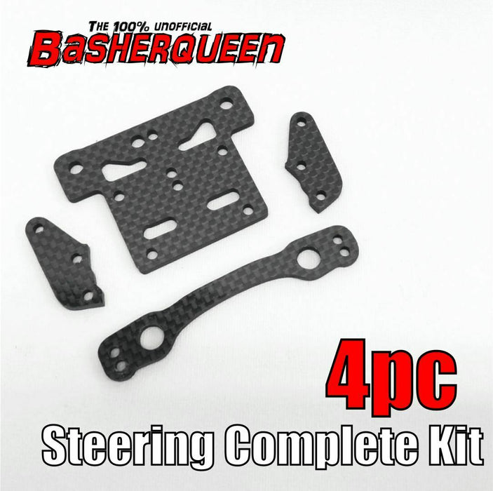 Basherqueen Carbon Fiber Precision Steering Kit All Arrma 1/8 1/7 cars (4 pc) - BQNA6SSK