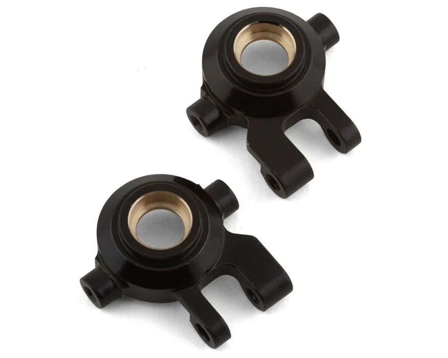 ST Racing Concepts Traxxas TRX-4M Brass Front Steering Knuckles (Pair) (Black) - SPTST9732KBR