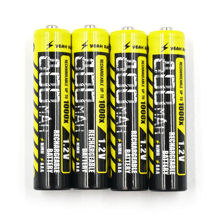 Yeah Racing 800mAh 1.2V NiMH Rechargeable AAA Batteries (4pcs) - YE-0032