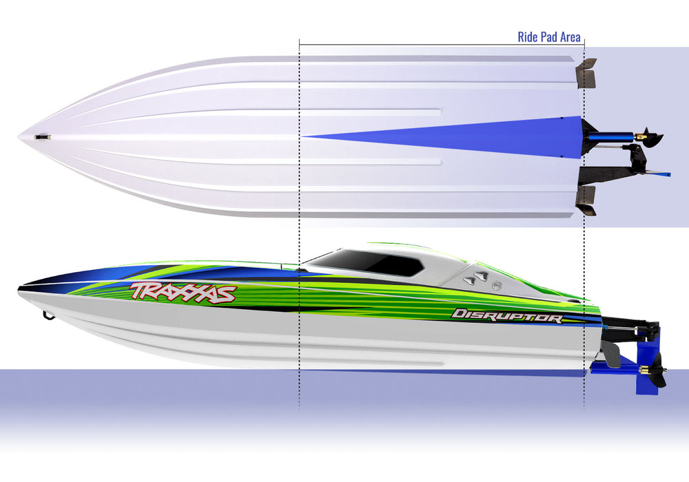 Traxxas Disruptor VXL-4S RTR Boat (Green) - 106064-4-GRN