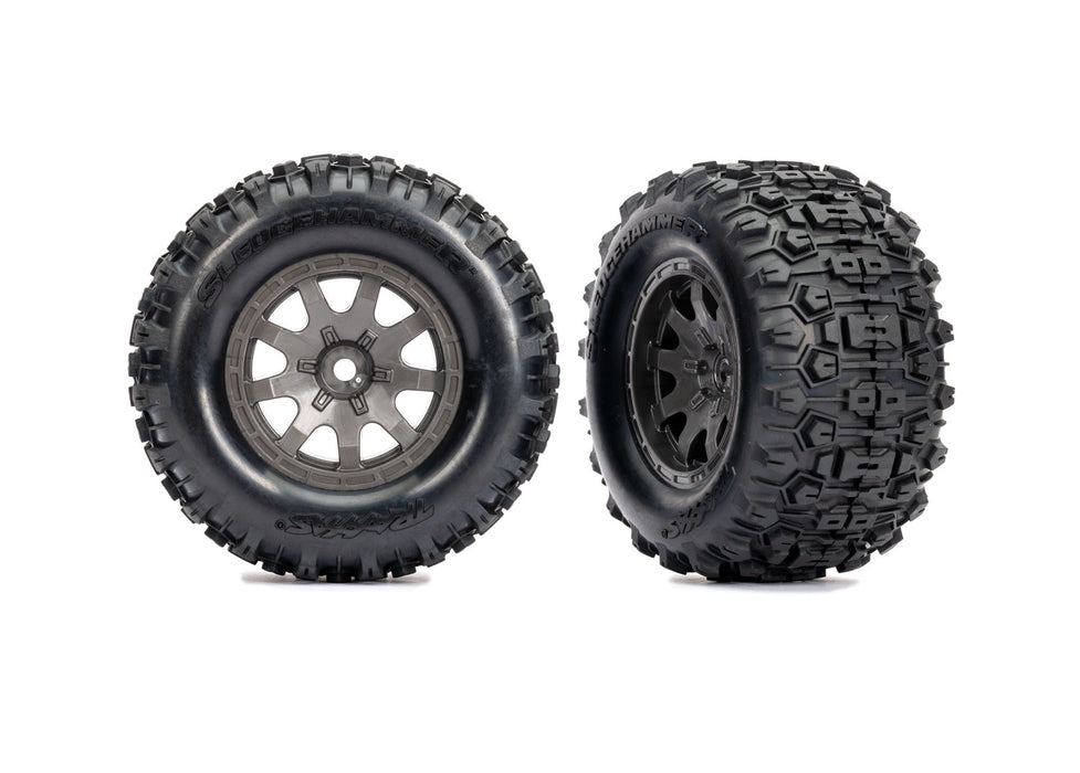Gray Rear Wheels w/ Sledgehammer Tires (2) - 10770-GRAY