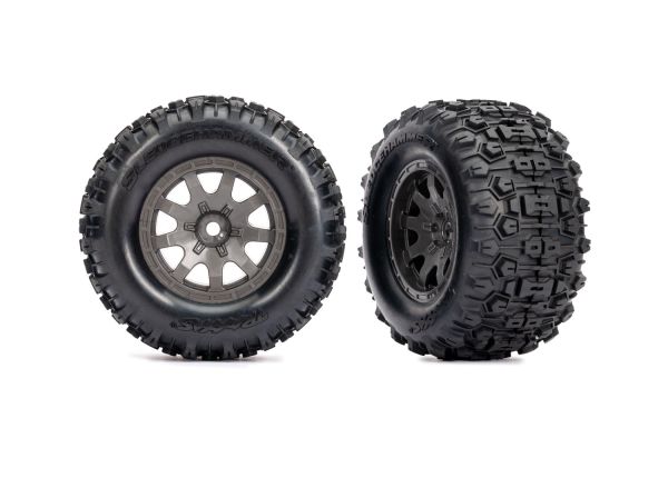 Gray Front Wheels w/ Sledgehammer Tires (2) - 10771-GRAY