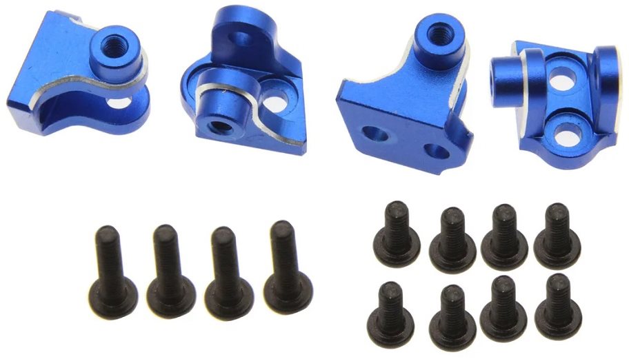 Power Hobby Aluminum Lower 4-Link Mount Set, Blue, For Losi Mini Lmt - PHB6583BLUE
