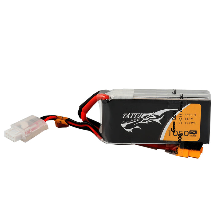 Tattu LiPo 1050mAh 11.1V 75C 3S XT60 - TAA10503S75X6