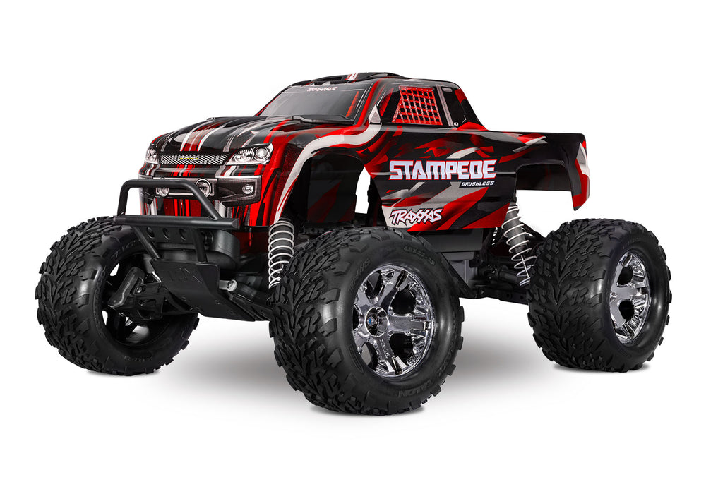 Traxxas Stampede BL-2S: 1/10 Scale 2WD Monster Truck (Red) - 36354-4-RED