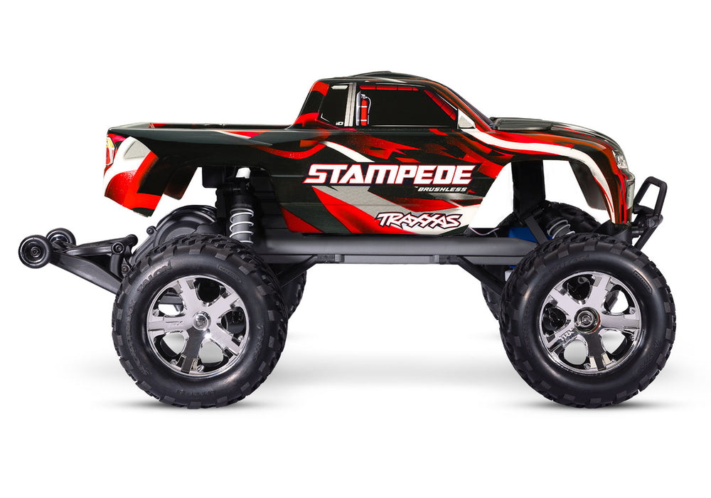 Traxxas Stampede BL-2S: 1/10 Scale 2WD Monster Truck (Red) - 36354-4-RED