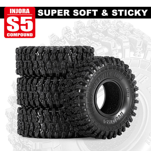 INJORA 0.7" 40*15mm Crawler Tires for 1/30 SCX30 (4) - T7011