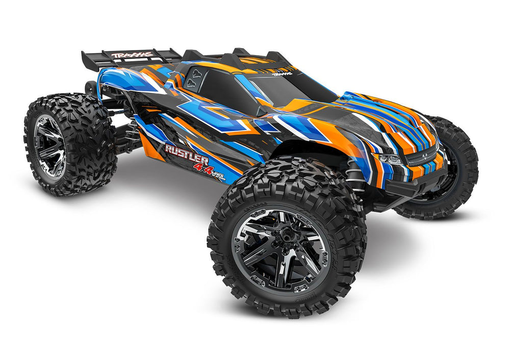 Traxxas Rustler 4X4 VXL 1/10 Brushless Stadium Truck RTR (Orange) - 67376-4-ORNG