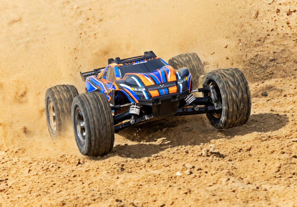 Traxxas Rustler 4X4 VXL 1/10 Brushless Stadium Truck RTR (Orange) - 67376-4-ORNG