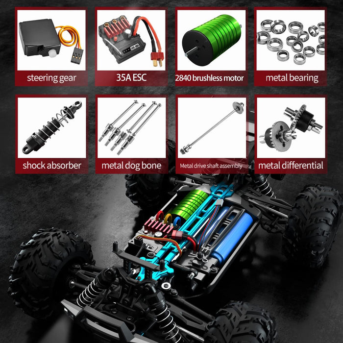 Drive 1:16 Brushless Fast All Terrain RC Monster Truck - Q117R