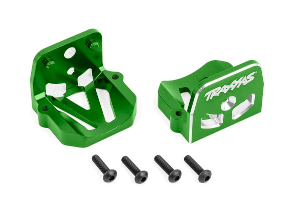 TRAXXAS Motor Mounts, Aluminum (front & rear) (Green) - 7760-GRN