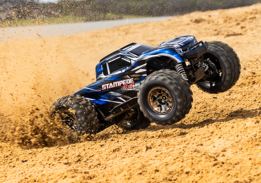 Traxxas Stampede 4x4 VXL Monster Truck (Blue) - 90376-4-BLUE