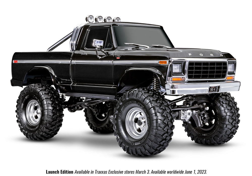 Traxxas TRX-4 1979 Ford F-150 High Trail Edition RTR 1/10 Scale and Trail Crawler (Black) - 92046-4-BLK