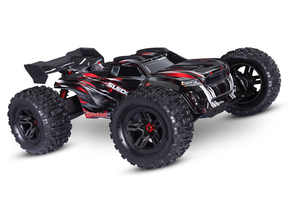 Traxxas Sledge 1/8 Scale 4WD Brushless RTR Monster Truck Belted (RED) - 95096-4-RED