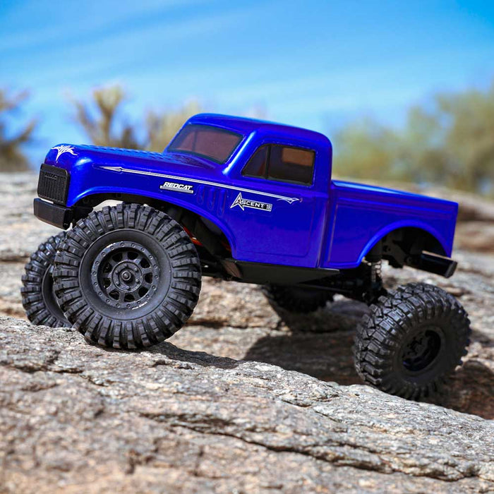 Redcat Ascent-18 High Steer 1/18 4WD Rock Crawler (Blue) - RER43481