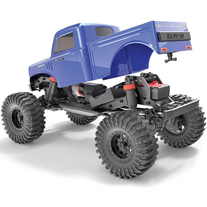 Redcat Ascent-18 High Steer 1/18 4WD Rock Crawler (Blue) - RER43481
