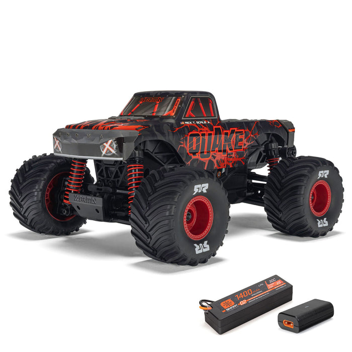 Arrma QUAKE GROM 4X4 Small Scale Monster Truck RTR with Battery & Charger (Red) - ARA2137T1