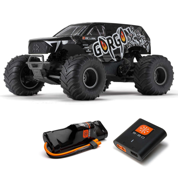 1/10 GORGON 4X2 MEGA 550 Brushed Monster Truck Ready-To-Assemble Kit with Battery & Charger - ARA3230SKT1