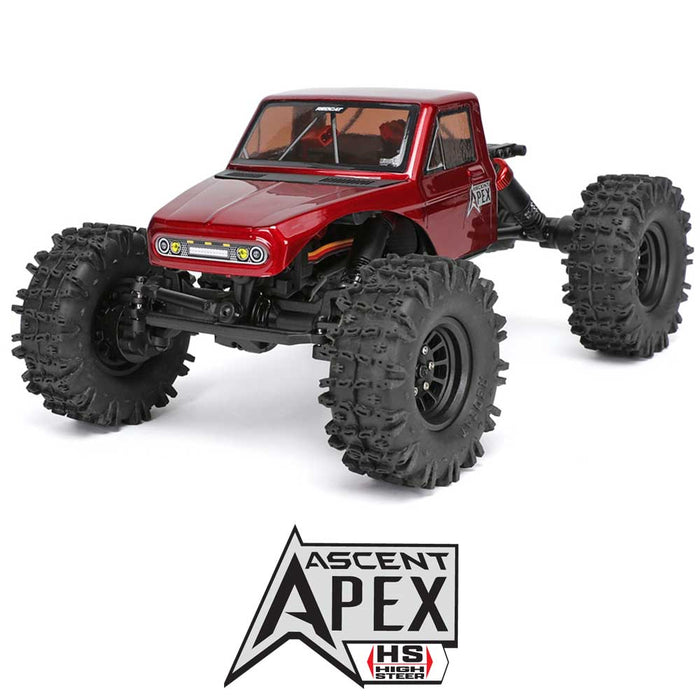 Redcat Ascent-18 APEX 1/18 Brushless 4WD RTR Rock Crawler (Metallic Red) - RER42219