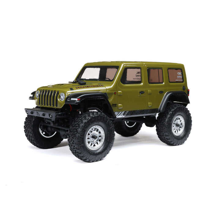 Axial 1/24 SCX24 Jeep Wrangler JLU 4X4 Rock Crawler Brushed RTR, Green - AXI00002V3T4