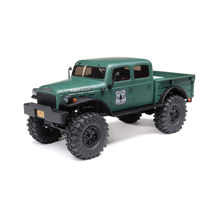 1/24 SCX24 Dodge Power Wagon 4WD Rock Crawler Brushed RTR, Green - AXI00007T2