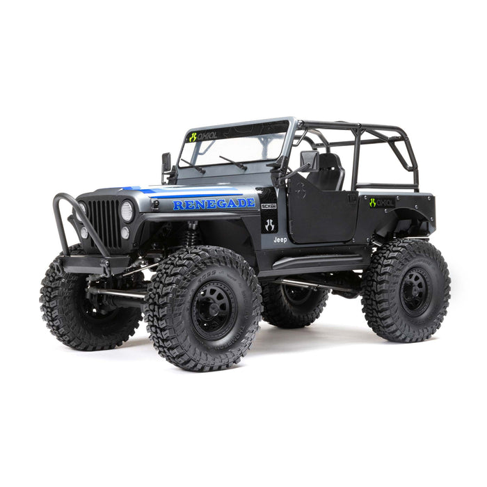 1/10 SCX10 III Jeep CJ-7 4WD Brushed RTR, Grey - AXI03008T2