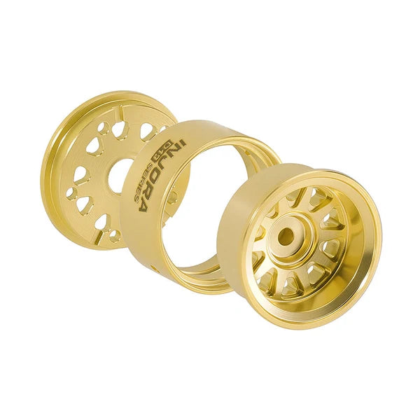 INJORA 0.7" D19 Brass Beadlock Wheels for 1/30 SCX30 - W7007BR-19
