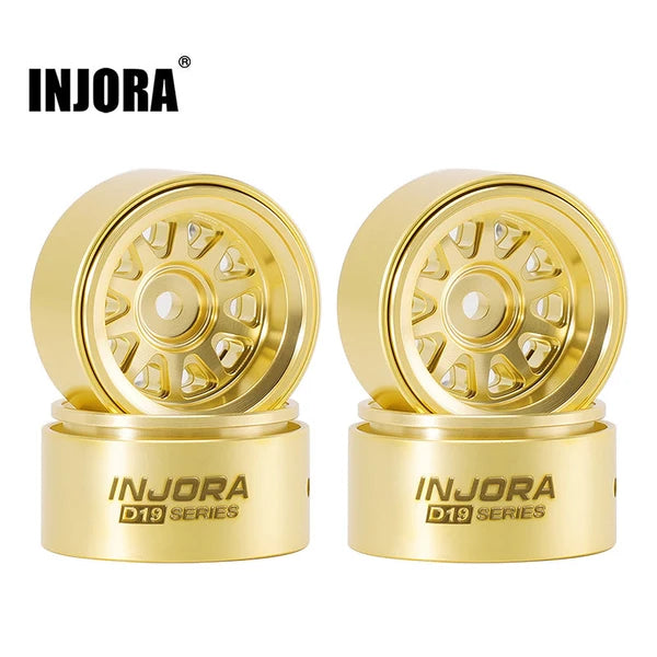 INJORA 0.7" D19 Brass Beadlock Wheels for 1/30 SCX30 - W7007BR-19