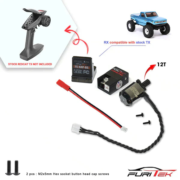 FURITEK STARTER 2S BRUSHLESS POWER SYSTEM WITH RECEIVER FOR REDCAT ASCENT-18 - FUR-2525