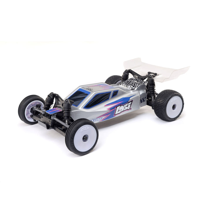 Losi 1/24 Micro-B 2WD Buggy RTR, Silver - LOS00007T2