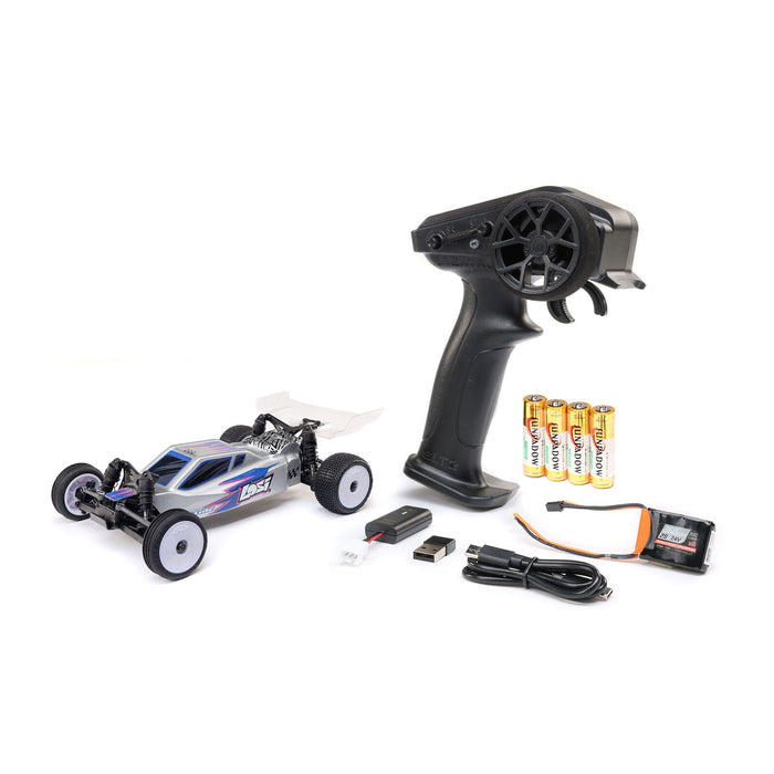 Losi 1/24 Micro-B 2WD Buggy RTR, Silver - LOS00007T2