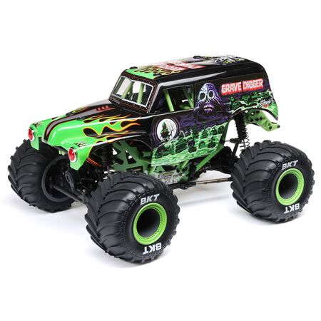 1/18 Mini LMT 4X4 Brushed Monster Truck RTR, Grave Digger - LOS01026T1