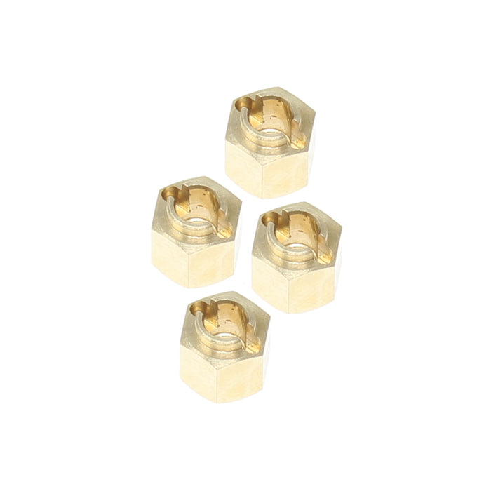 REDCAT Wheel Hexes (Brass)(4pcs) - RER30380