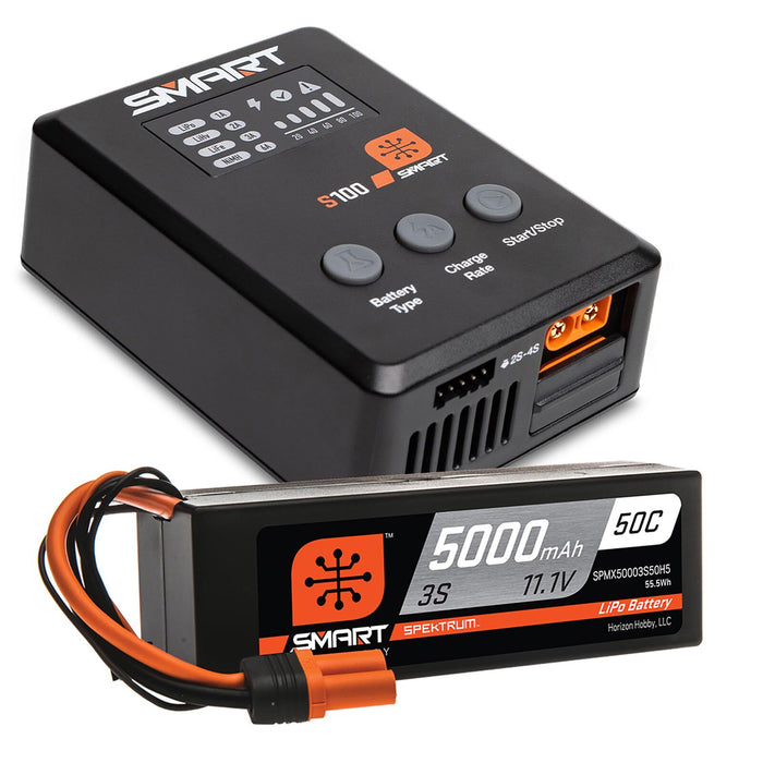 Smart Powerstage 3S Surface Bundle: 5000mAh 3S LiPo IC5 & S100 Charger - SPMX-1034