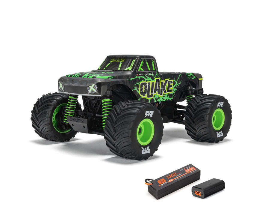 Arrma QUAKE GROM 4X4 Small Scale Monster Truck RTR with Battery & Charger (Green) - ARA2137T2