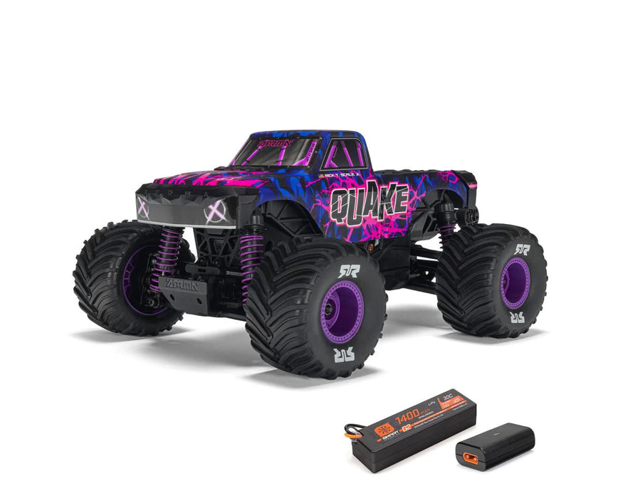 Arrma QUAKE GROM 4X4 Small Scale Monster Truck RTR with Battery & Charger (Purple) - ARA2137T3