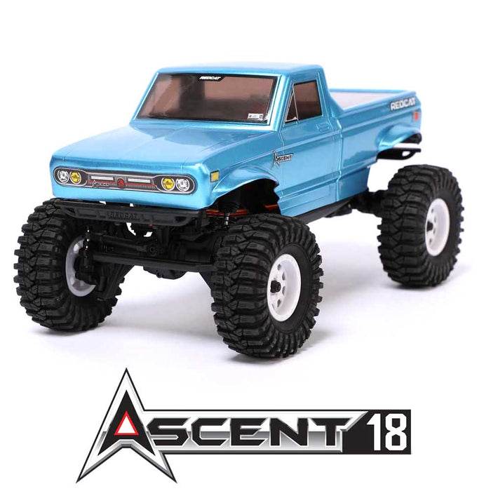 REDCAT ASCENT-18 RC CRAWLER - 1:18 BRUSHED ELECTRIC ROCK CRAWLER - BLUE - RER31319