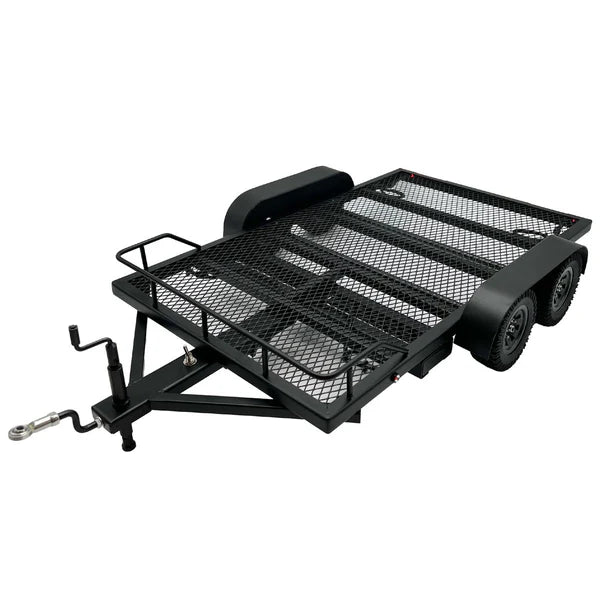 Bold RC 1/10 Scale Full Metal Car Hauler Trailer w/LED Lights (Black) - BOL5010