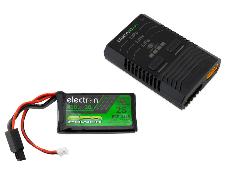 EcoPower Charger Bundle: Electron Mini & 2S 450mAh PH2.0, for SCX24 and Micro Crawlers - ECP-1008
