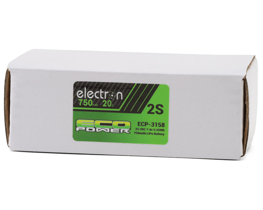EcoPower "Electron" 2S 20C LiPo Battery w/JST Connector (7.4V/750mAh) (Redcat® Ascent 18®) - ECP-3158