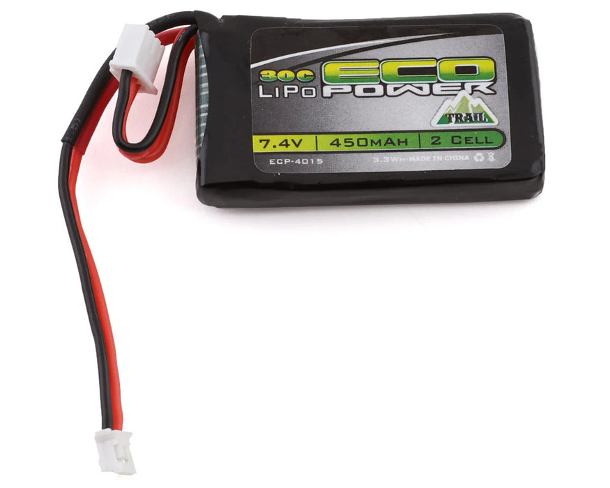 EcoPower 2S 450mAh 7.4V 30C LiPo Battery with PH2.0 - ECP-4015