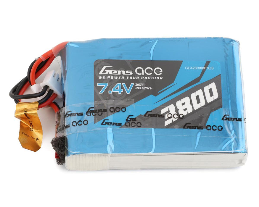 Gens Ace 2S 7.4V 3800mAh LiPo Transmitter Battery w/JST - GEA2S3800TXJS