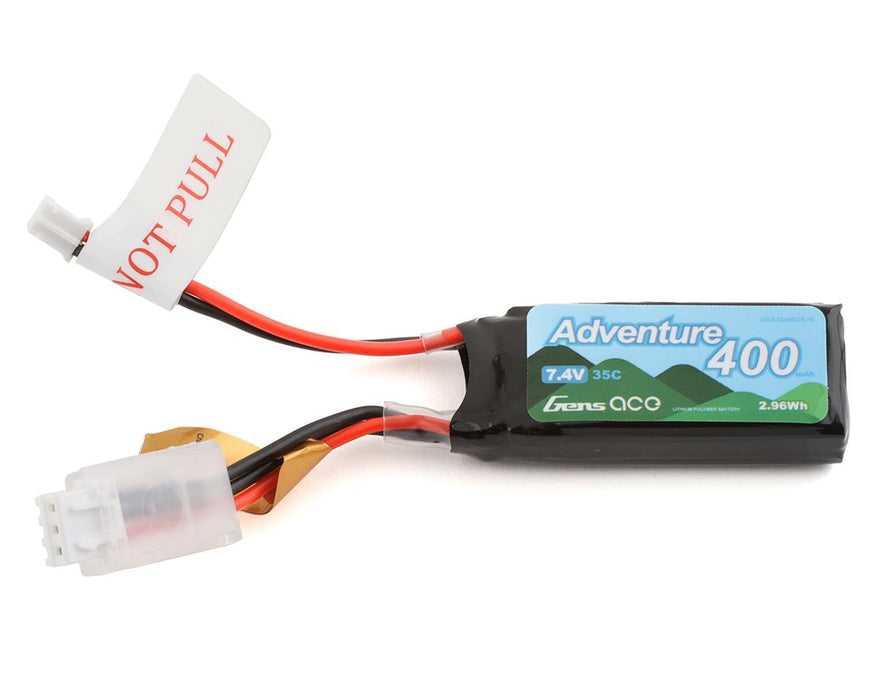 7.4V 400mAh 2S 35C LiPo Battery: JSTPH-2.0 - GEA354002SJS