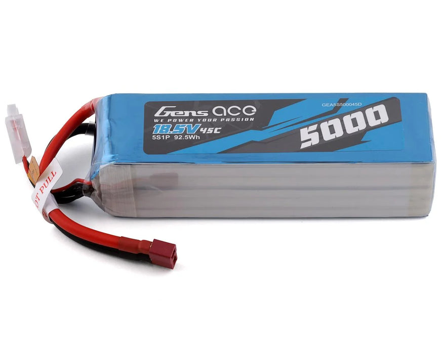 Gens Ace 5S 18.5V 5000mAh 45C LiPo Battery w/Deans - GEA5S500045D
