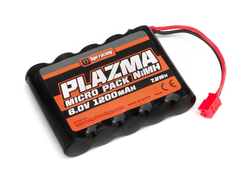 Plazma 6.0V 1200mAh NiMH Micro RS4 Battery Pack - HPI160155