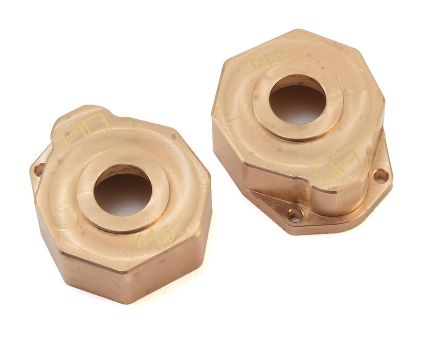 Hot Racing Brass Outer Portal Covers for TRX4 (41g) (2) - TRXF21HC