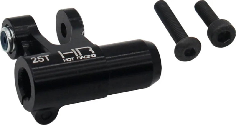 Hot Racing Aluminum 25T Servo Horn, X-Maxx (Black) - XMX48SH25
